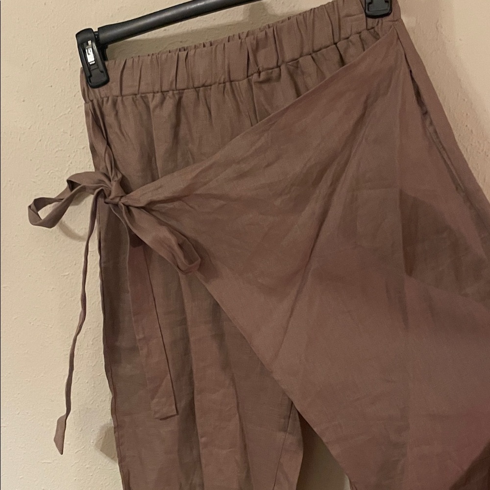 Listicle Brown Wrap Pants